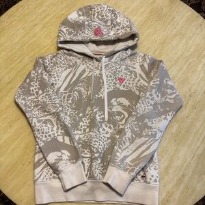 TNA Lion Printed White Hoodie Size XS
